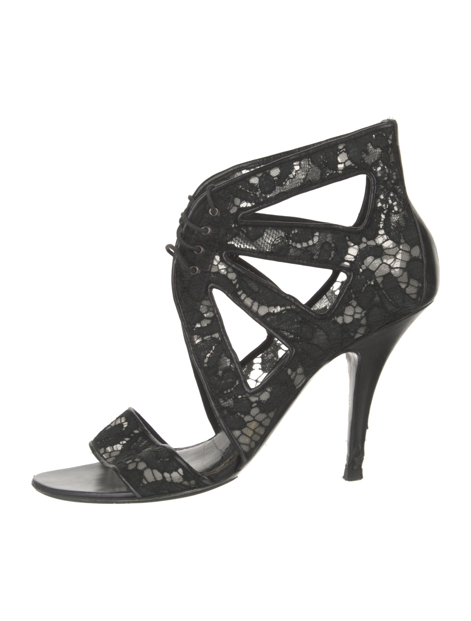 Givenchy Lace Cutout Accent Pumps