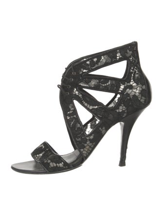 Givenchy Lace Cutout Accent Pumps