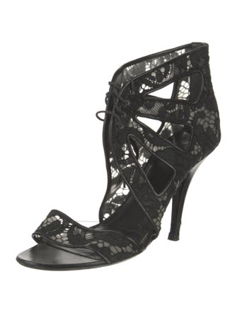 Givenchy Lace Cutout Accent Pumps