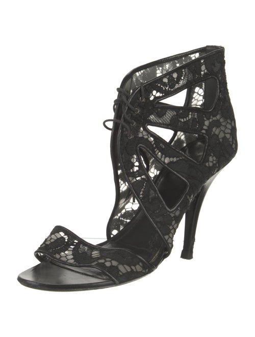 Givenchy Lace Cutout Accent Pumps