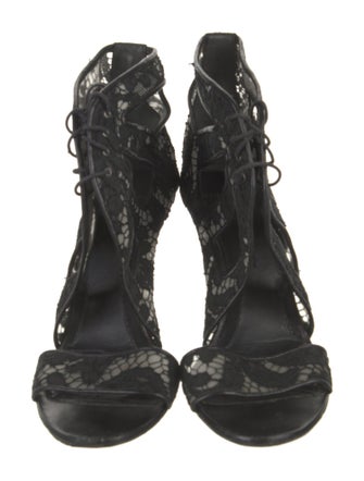 Givenchy Lace Cutout Accent Pumps