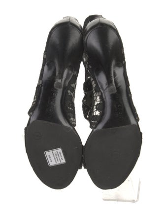 Givenchy Lace Cutout Accent Pumps