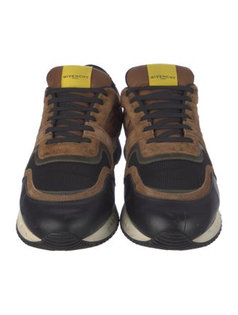 Givenchy Suede Colorblock Pattern Chunky Sneakers