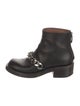 Givenchy Leather Chain-Link Accents Combat Boots