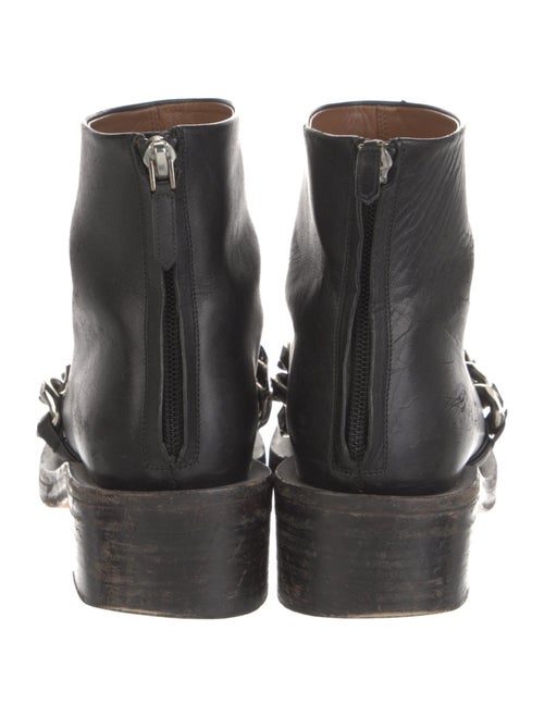 Givenchy Leather Chain-Link Accents Combat Boots