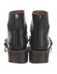 Givenchy Leather Chain-Link Accents Combat Boots