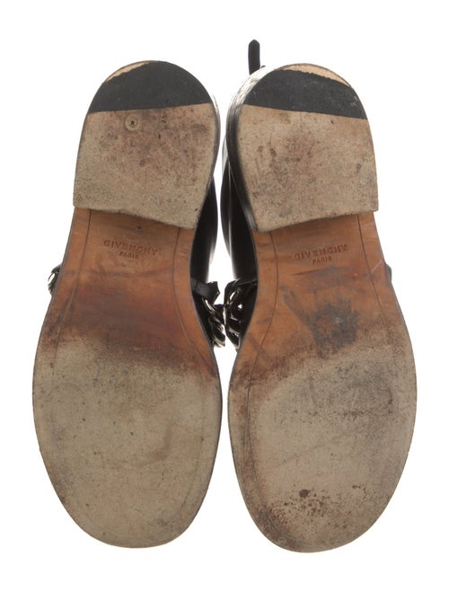 Givenchy Leather Chain-Link Accents Combat Boots