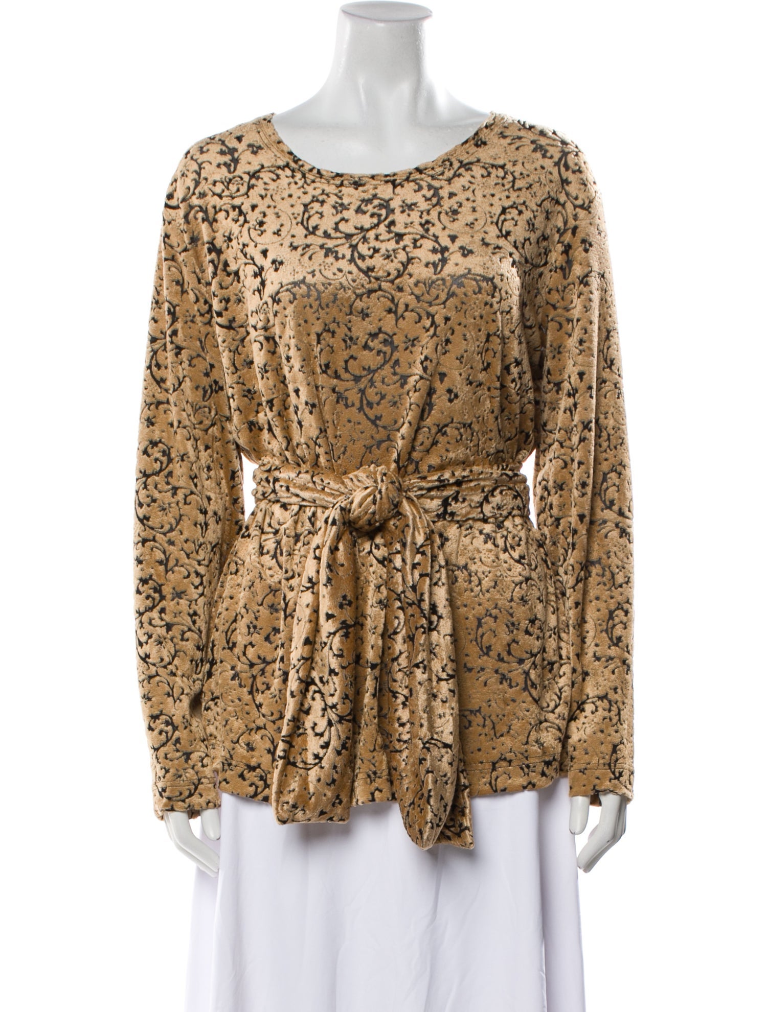 Givenchy Animal Print Scoop Neck Blouse