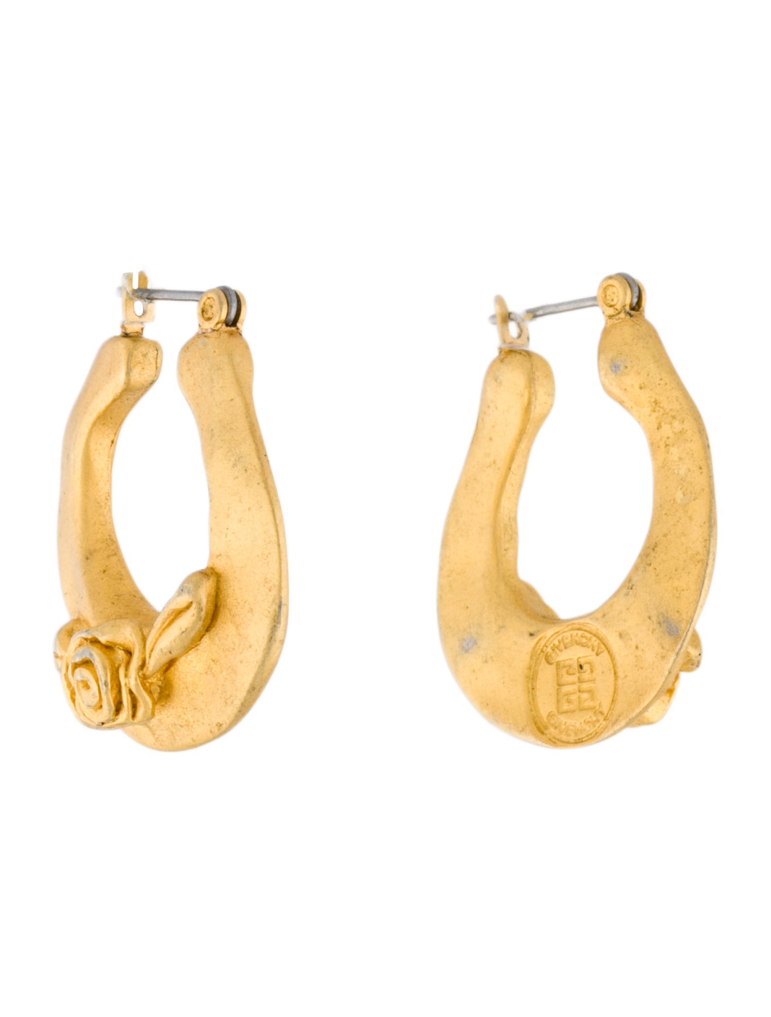 Givenchy Floral Hoop Earrings