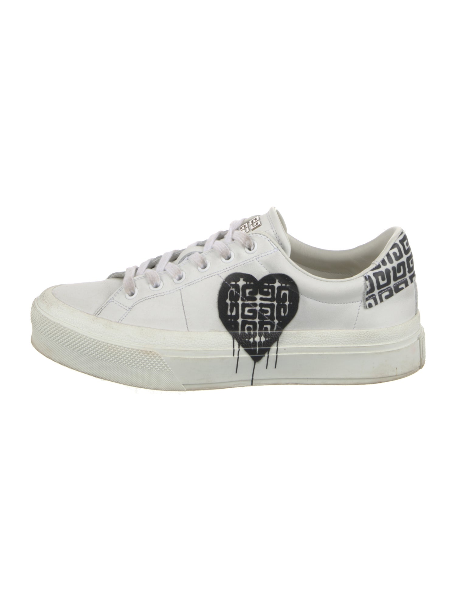 Givenchy Leather Graphic Print Sneakers