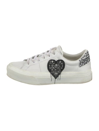 Givenchy Leather Graphic Print Sneakers