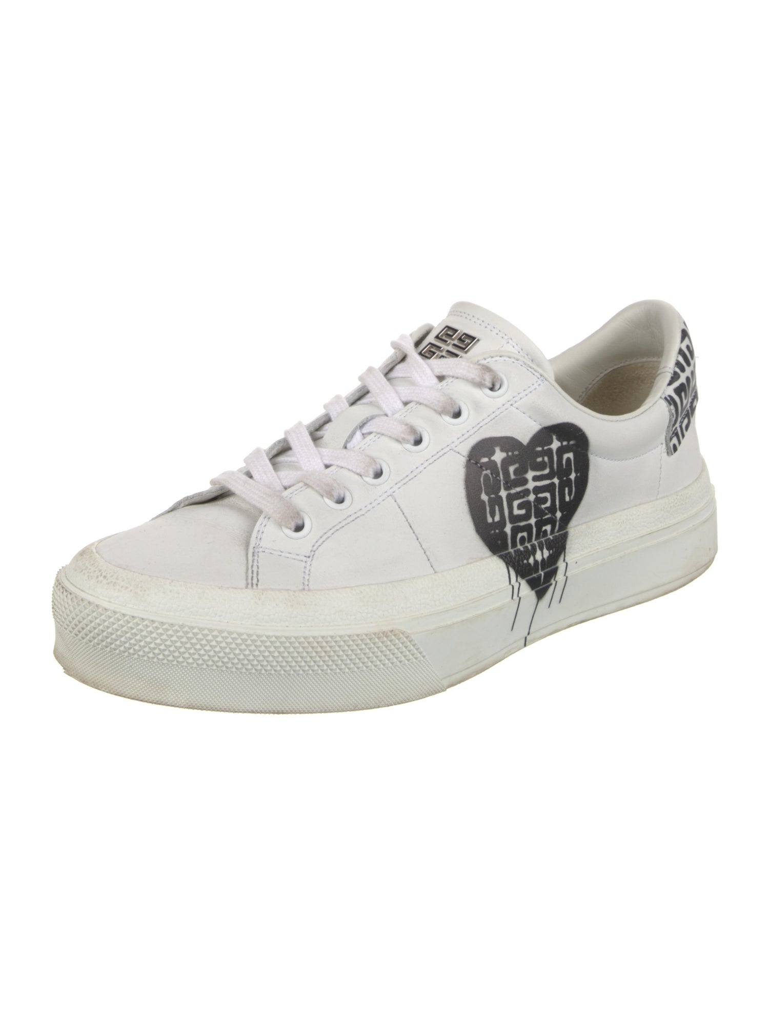 Givenchy Leather Graphic Print Sneakers