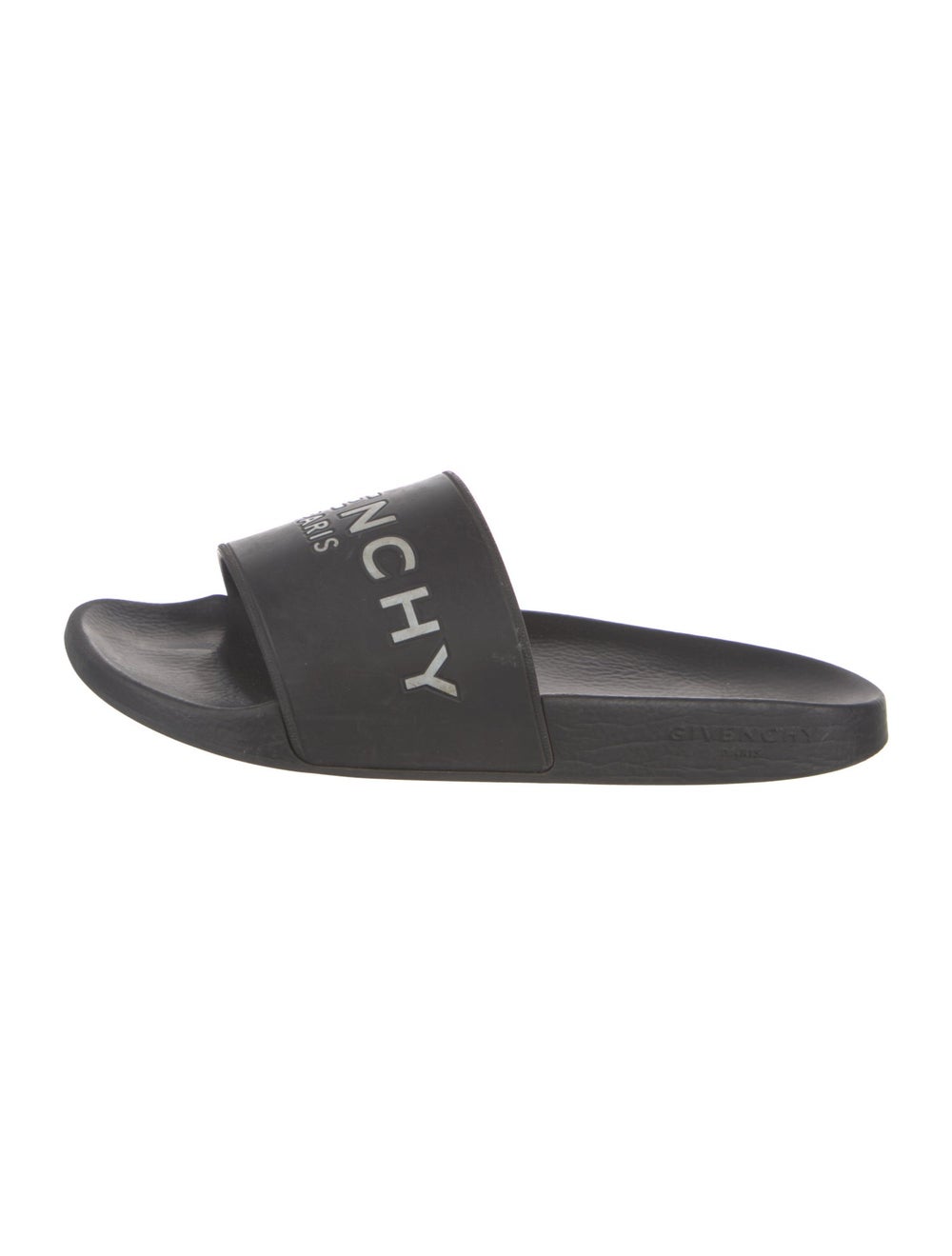Givenchy Rubber Slides Black Graphic Print - image 1