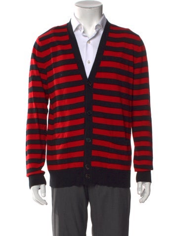 Givenchy Sweaters Wool Striped Cardigan L