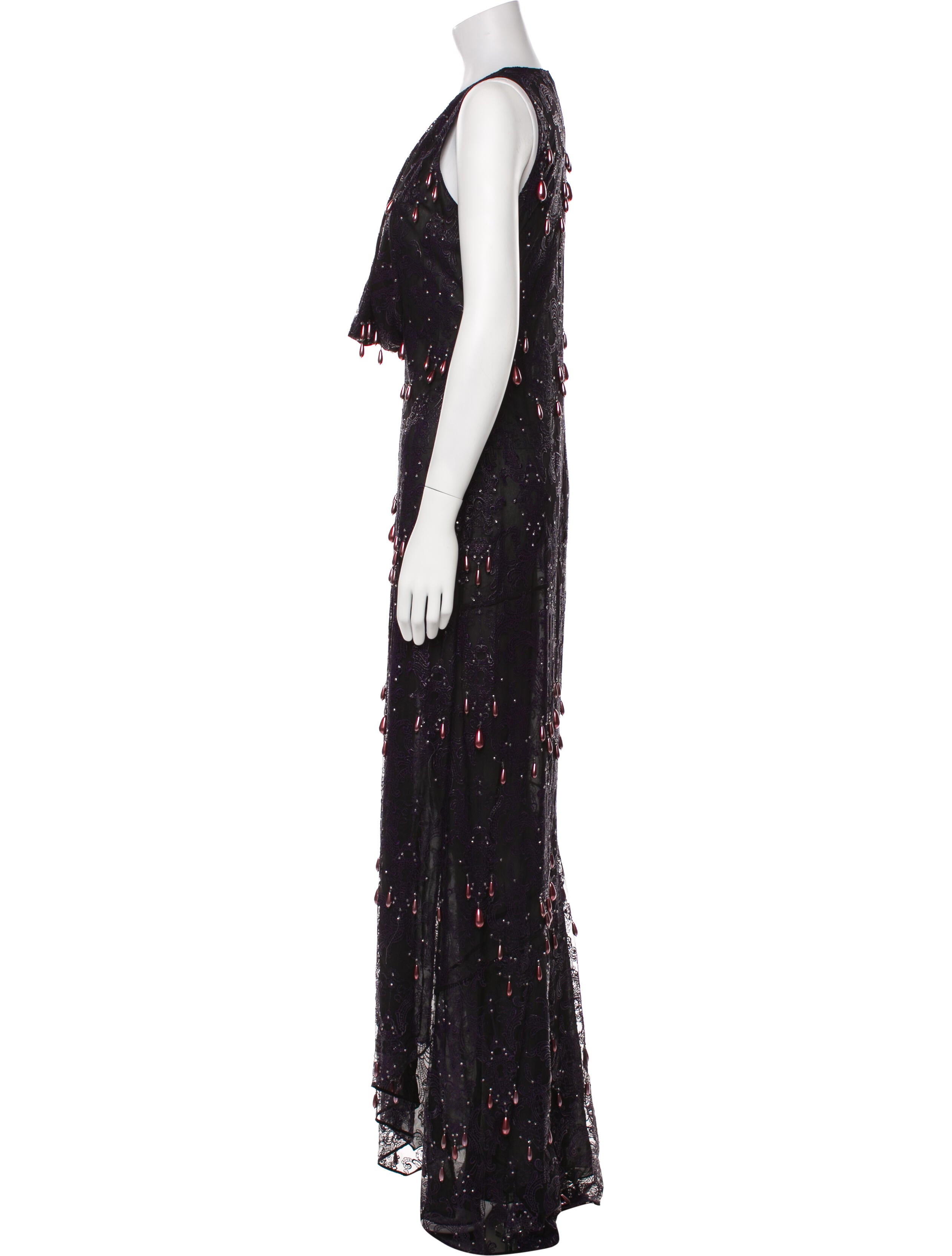 Givenchy V-Neck Long Dress - Black Dresses, Clothing - GIV251677 | The  RealReal