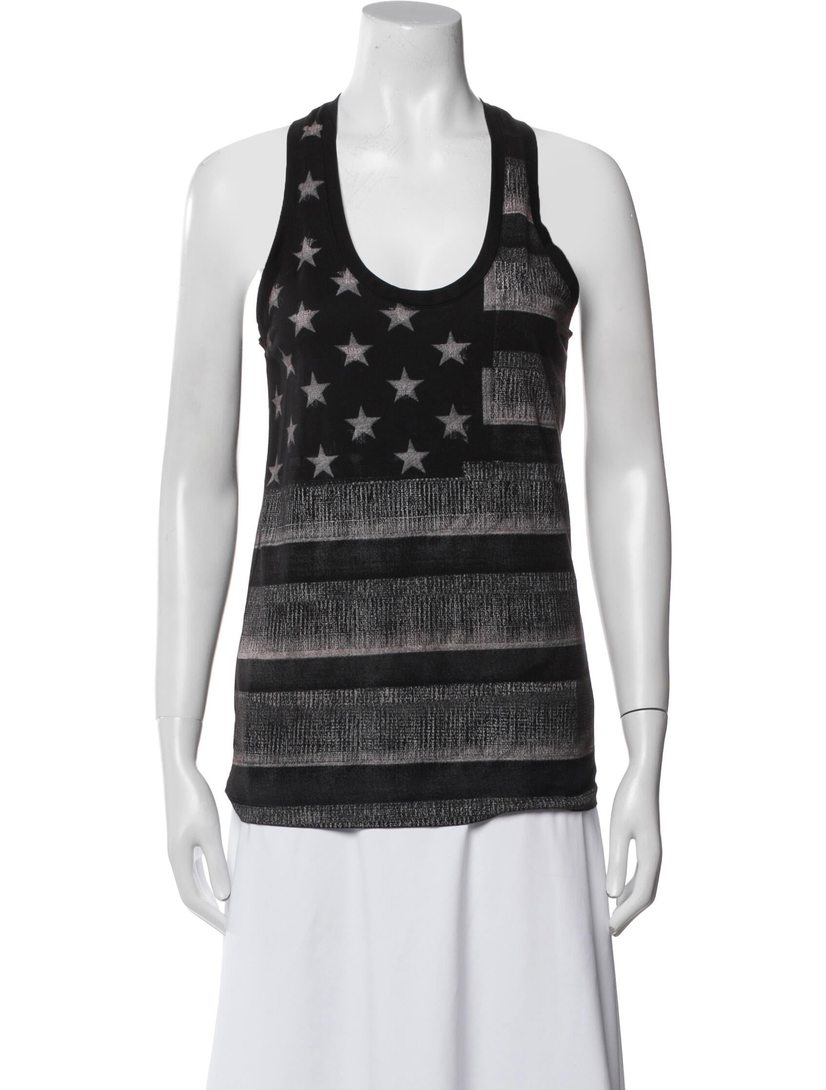 Givenchy Printed Scoop Neck Top