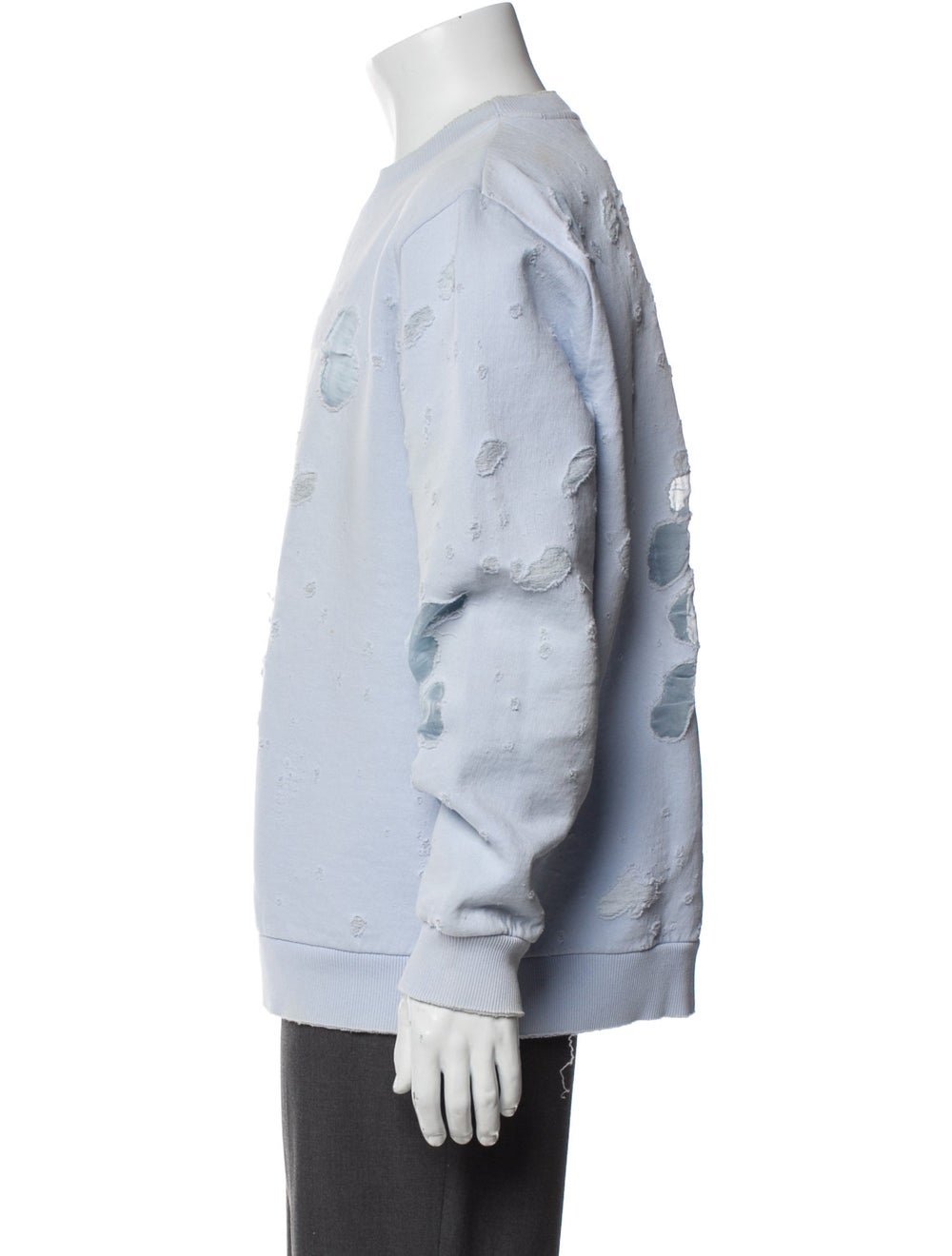 Givenchy Pullover Blue Graphic Print Distressed A… - image 2