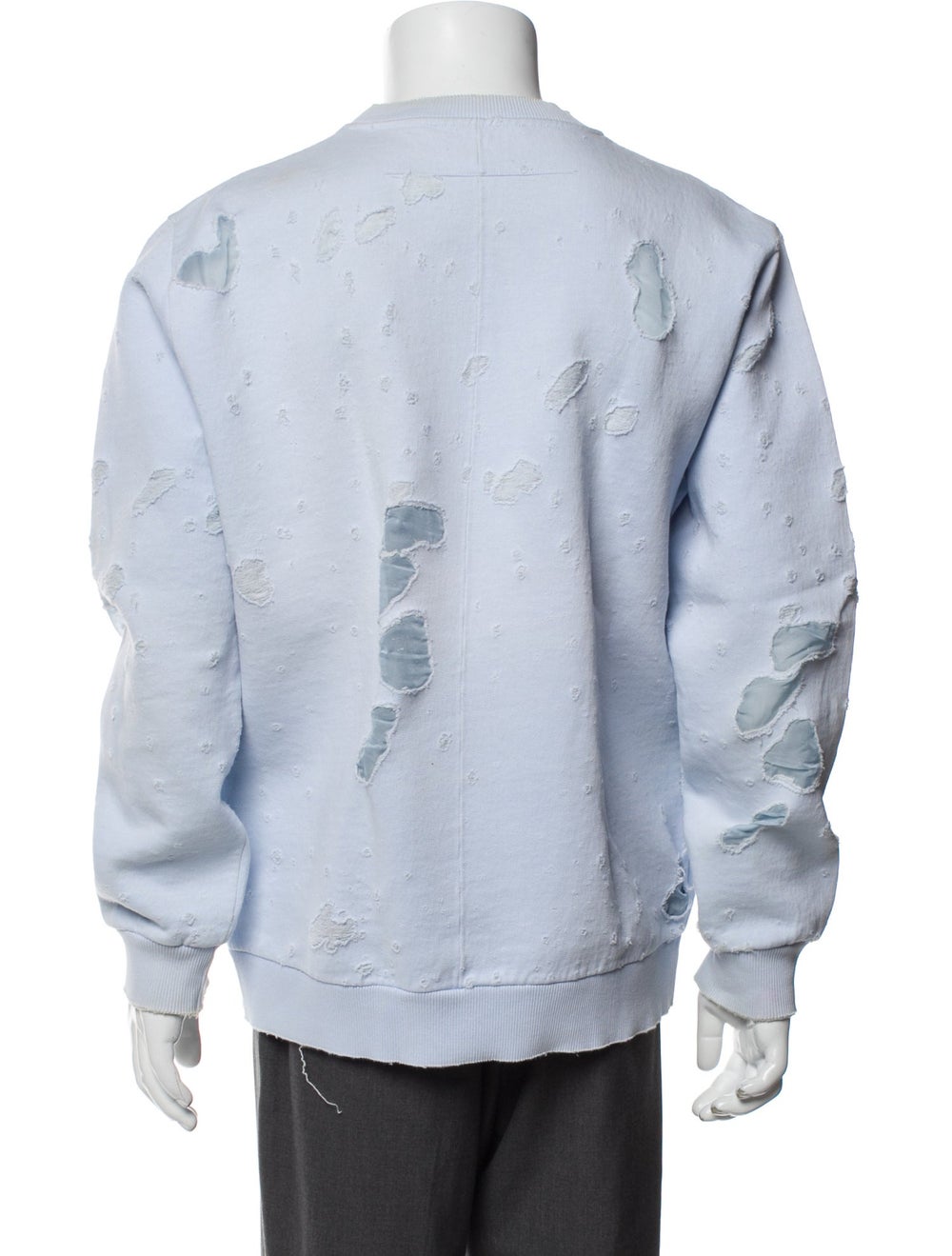 Givenchy Pullover Blue Graphic Print Distressed A… - image 3