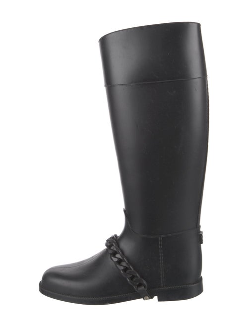 Givenchy Rubber Chain-Link Accents Rain Boots