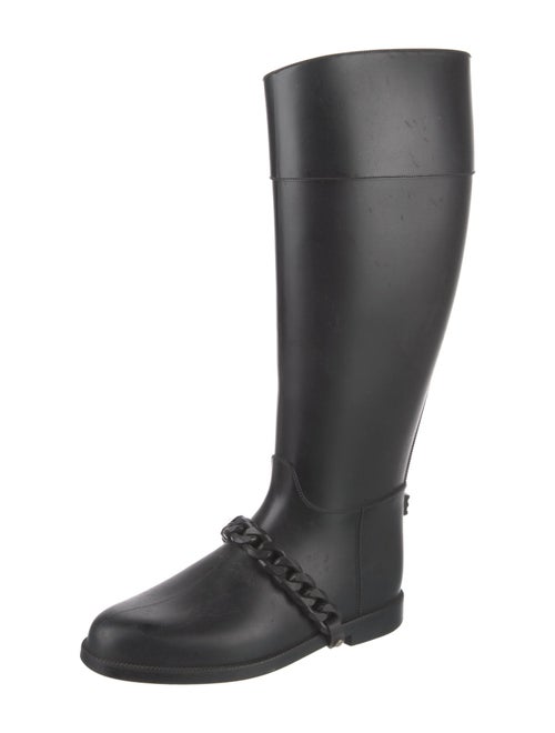 Givenchy Rubber Chain-Link Accents Rain Boots
