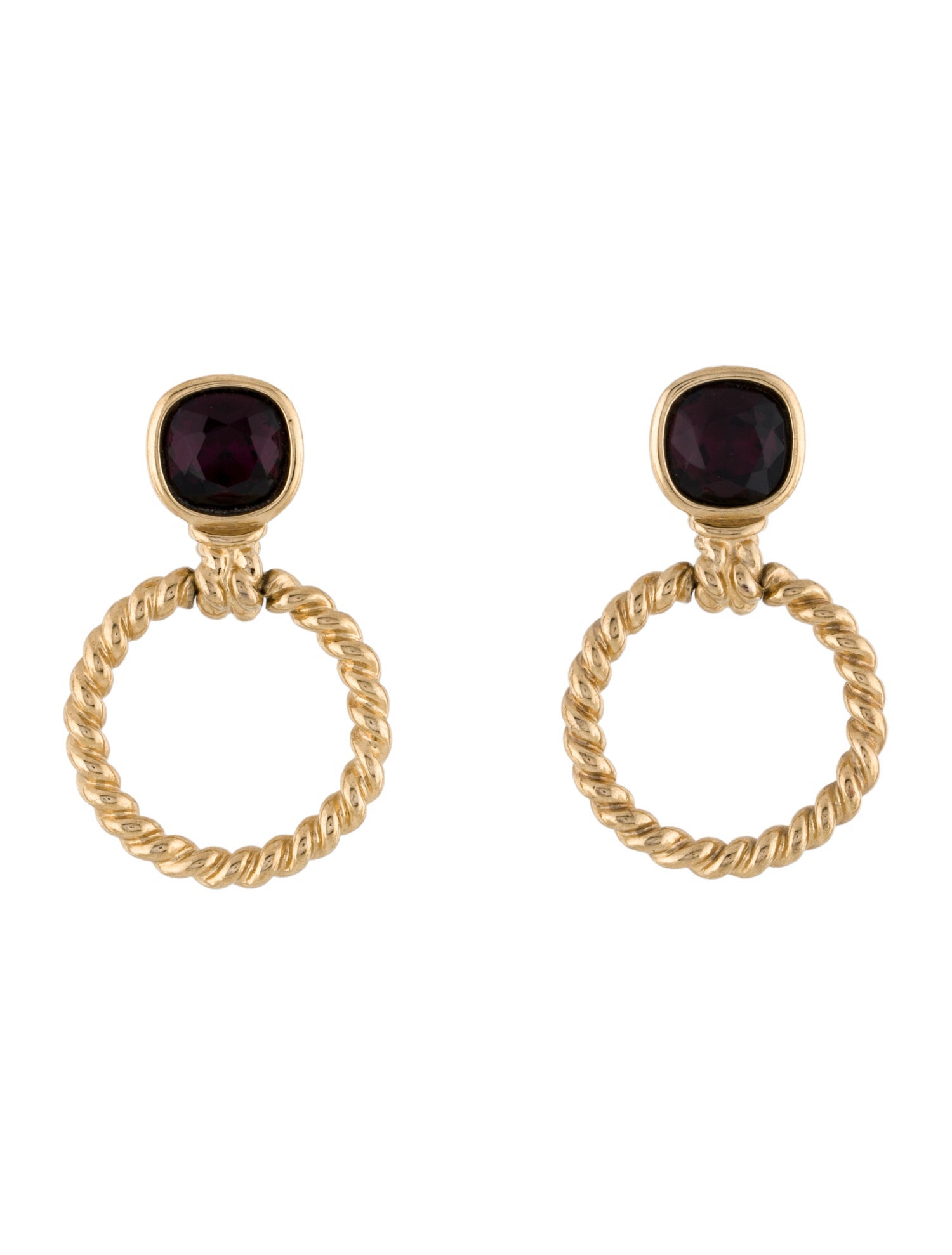 Givenchy Givenchy Vintage Crystal Clip-On Drop Earrings