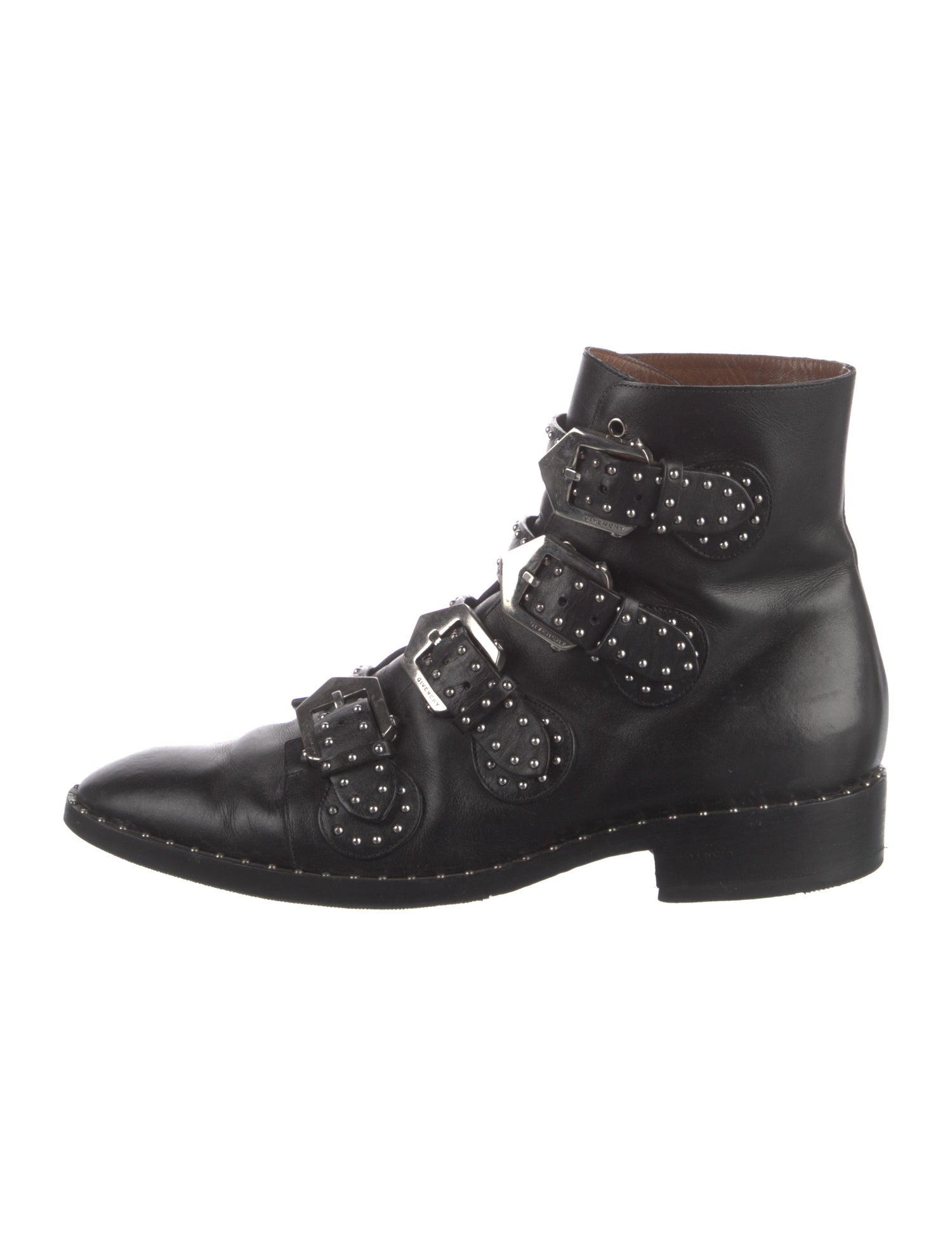 Givenchy Leather Studded Accents Combat Boots