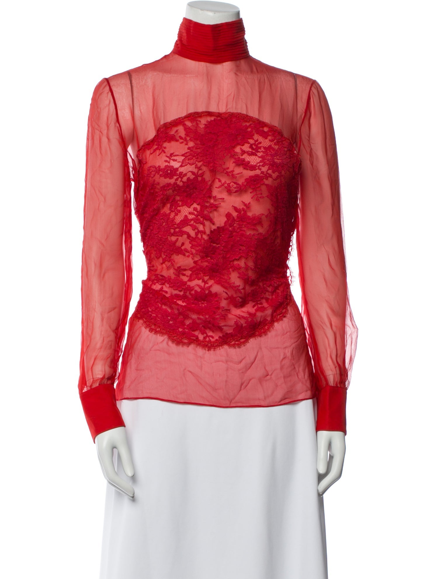 Givenchy Turtleneck Long Sleeve Blouse