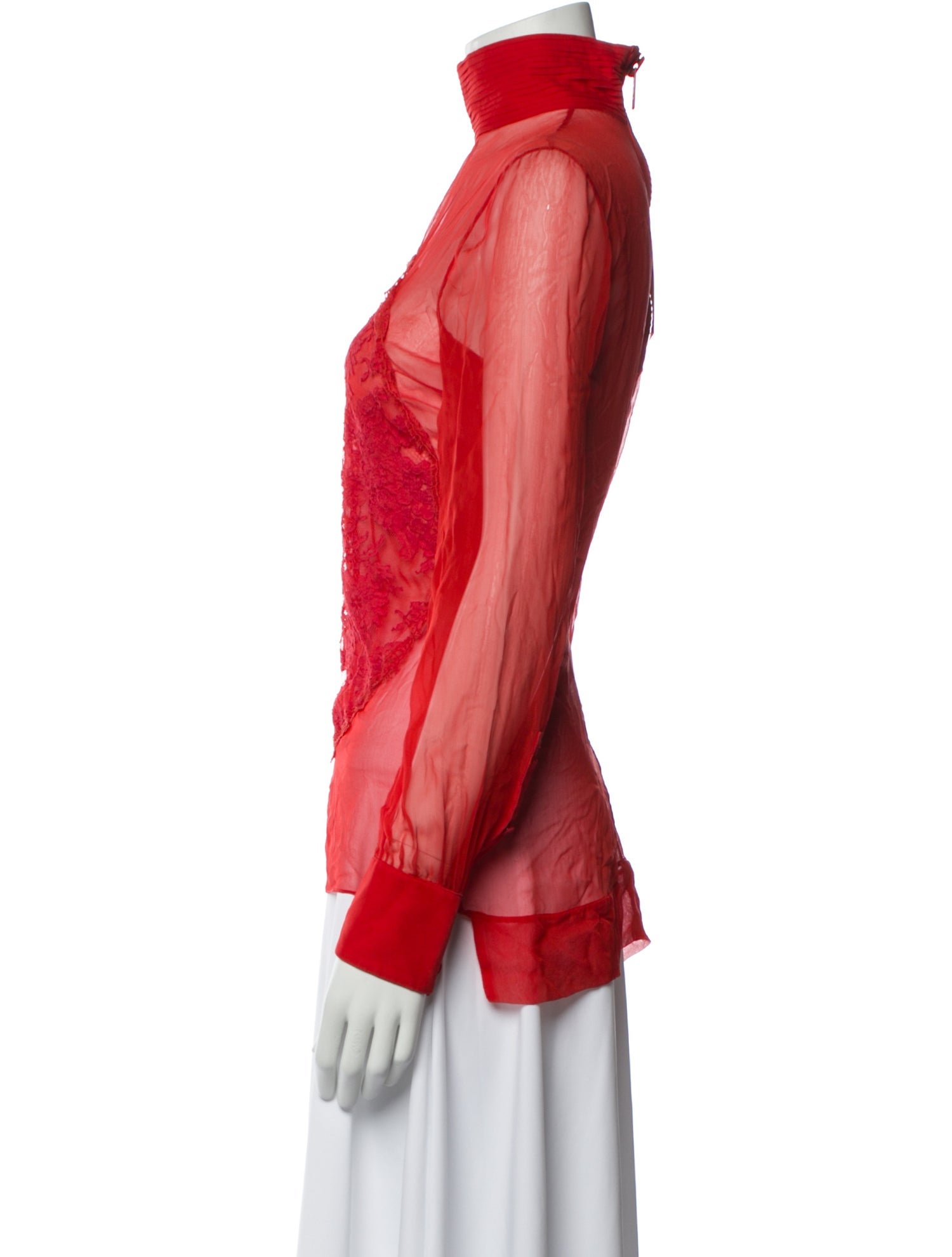 Givenchy Turtleneck Long Sleeve Blouse