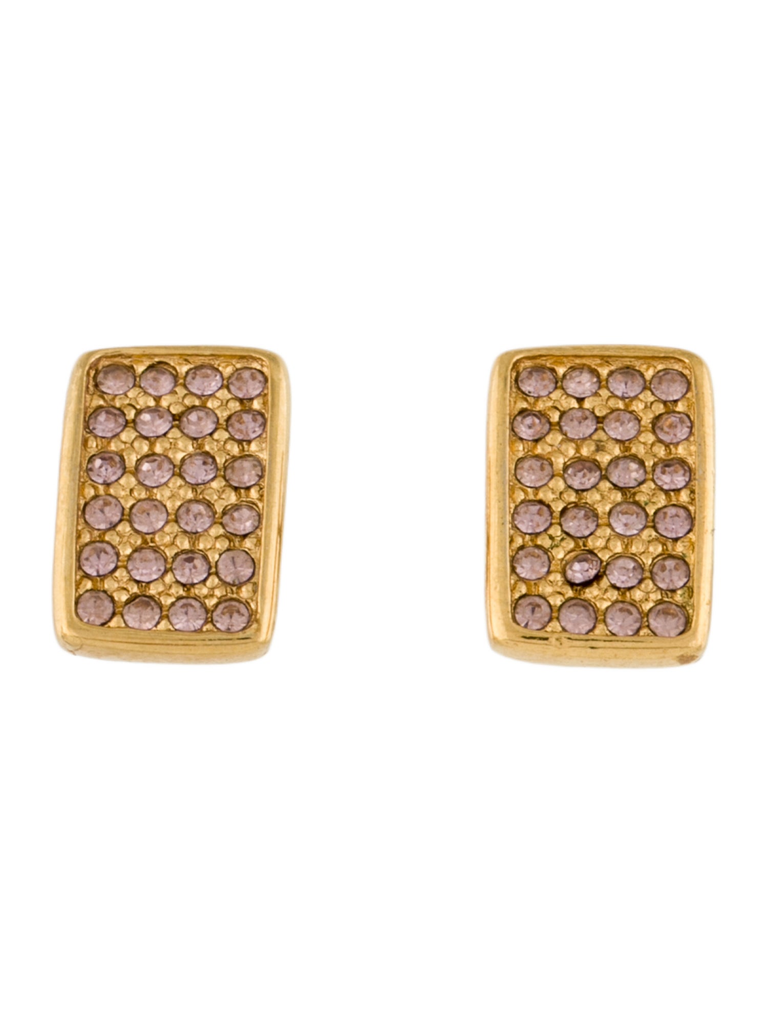 Givenchy Vintage Crystal Stud Earrings