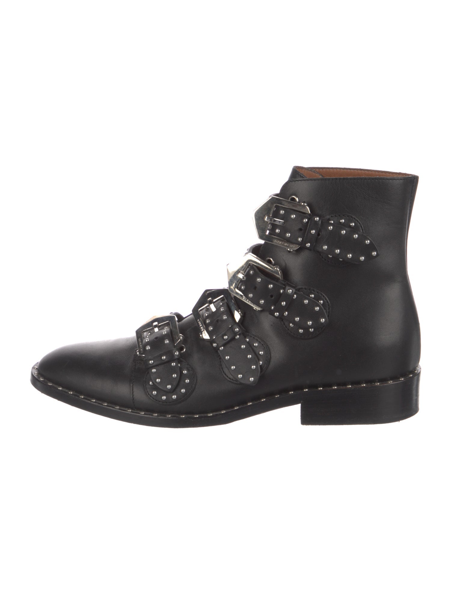 Givenchy Leather Studded Accents Combat Boots