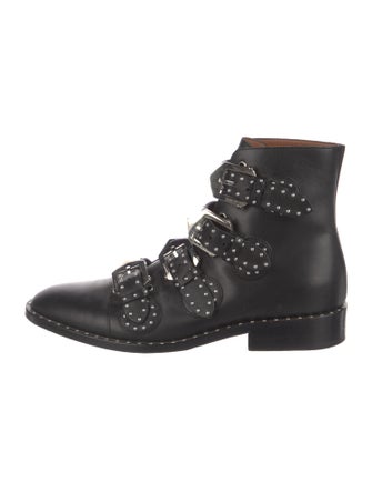 Givenchy Leather Studded Accents Combat Boots