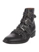 Givenchy Leather Studded Accents Combat Boots