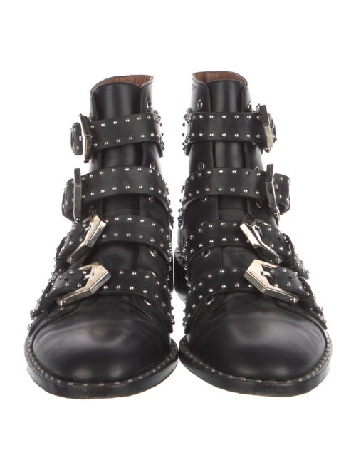 Givenchy Leather Studded Accents Combat Boots