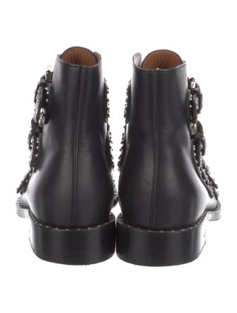 Givenchy Leather Studded Accents Combat Boots