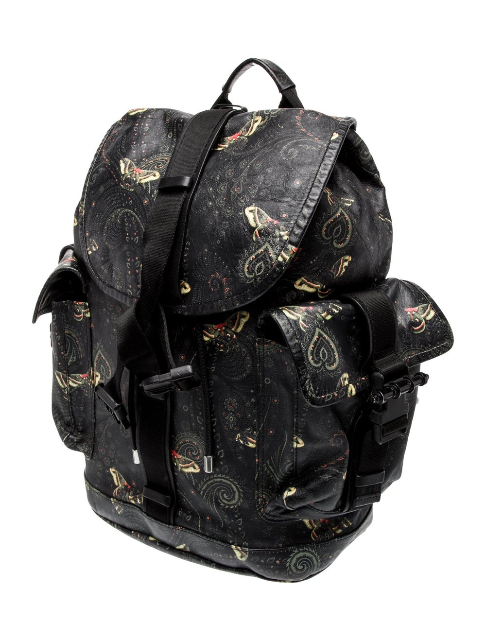 Givenchy Backpack Black Leather Printed Silver-To… - image 2