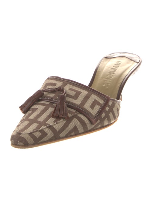 Givenchy Leather Animal Print Mules