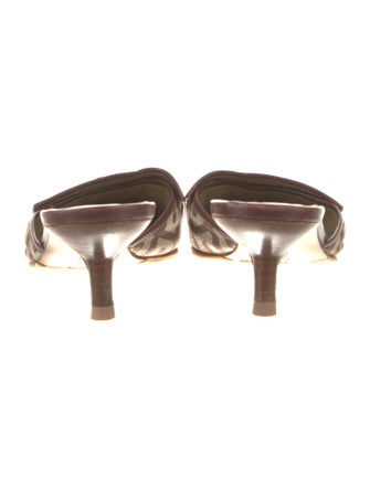 Givenchy Leather Animal Print Mules