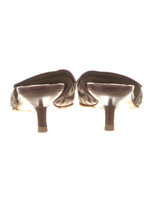 Givenchy Leather Animal Print Mules