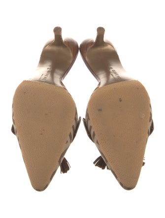 Givenchy Leather Animal Print Mules