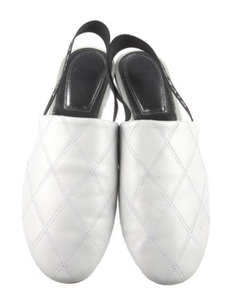 Givenchy Quilted Pattern Leather Slingback Flats