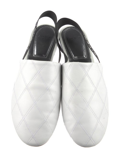 Givenchy Quilted Pattern Leather Slingback Flats