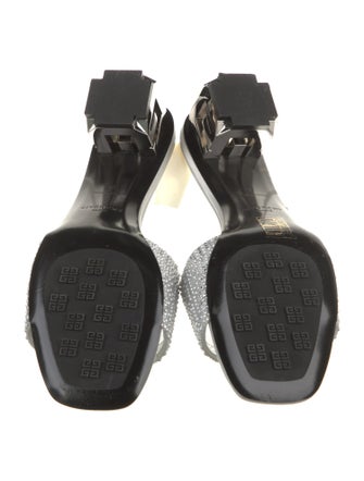 Givenchy Satin Crystal Embellishments Slides