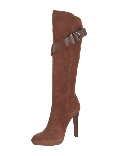 Givenchy Suede Leather Trim Embellishment Boots