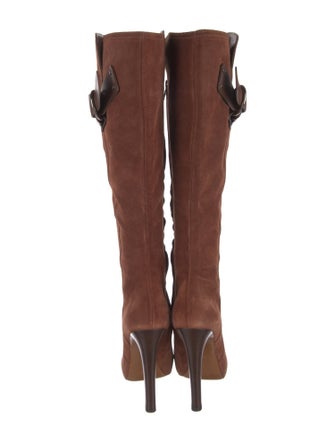 Givenchy Suede Leather Trim Embellishment Boots