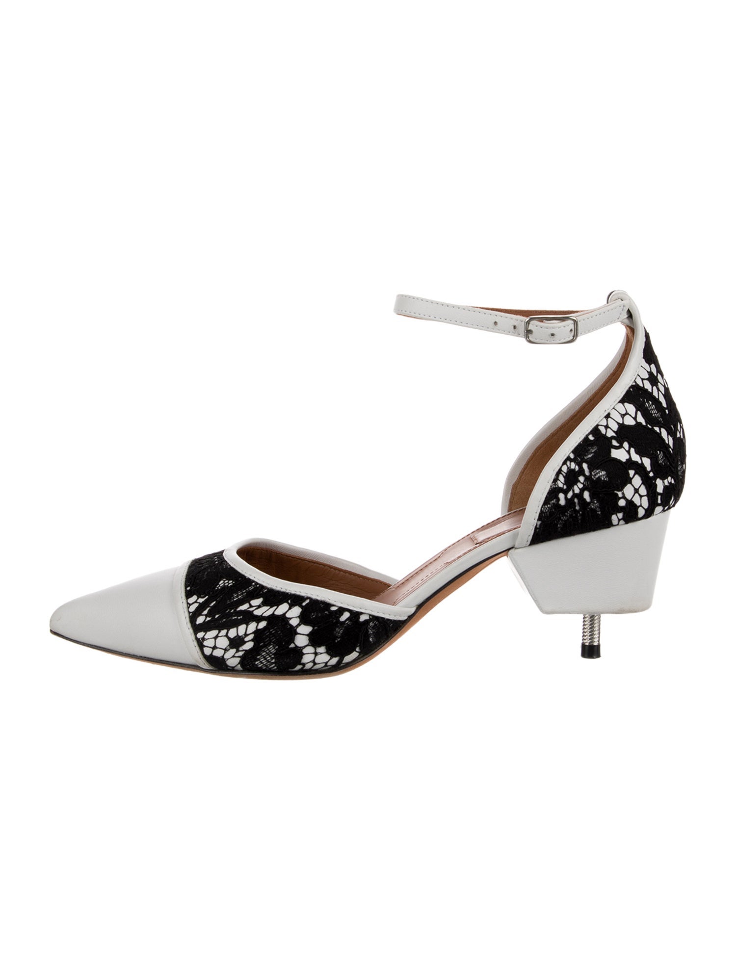 Givenchy Leather Lace Pattern D'Orsay Pumps