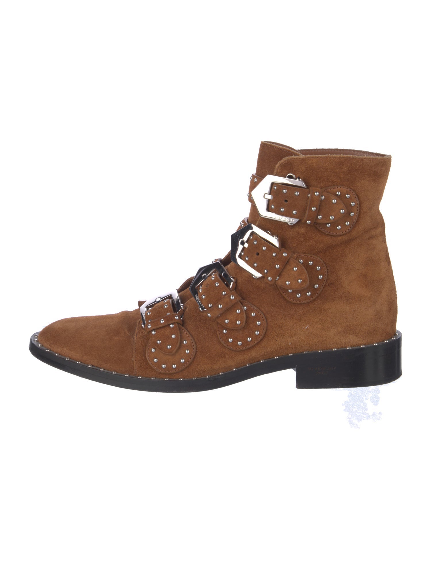 Givenchy Suede Studded Accents Combat Boots