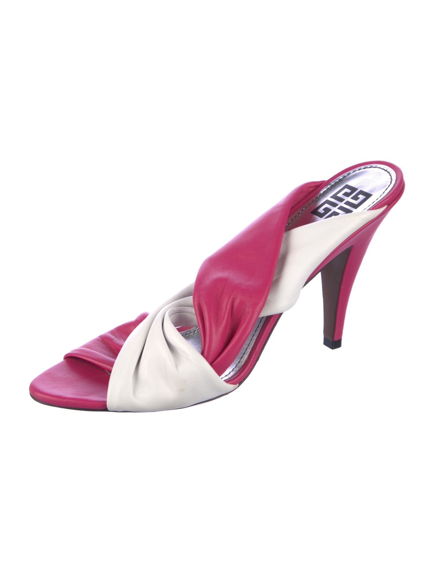 Givenchy Leather Colorblock Pattern Slides