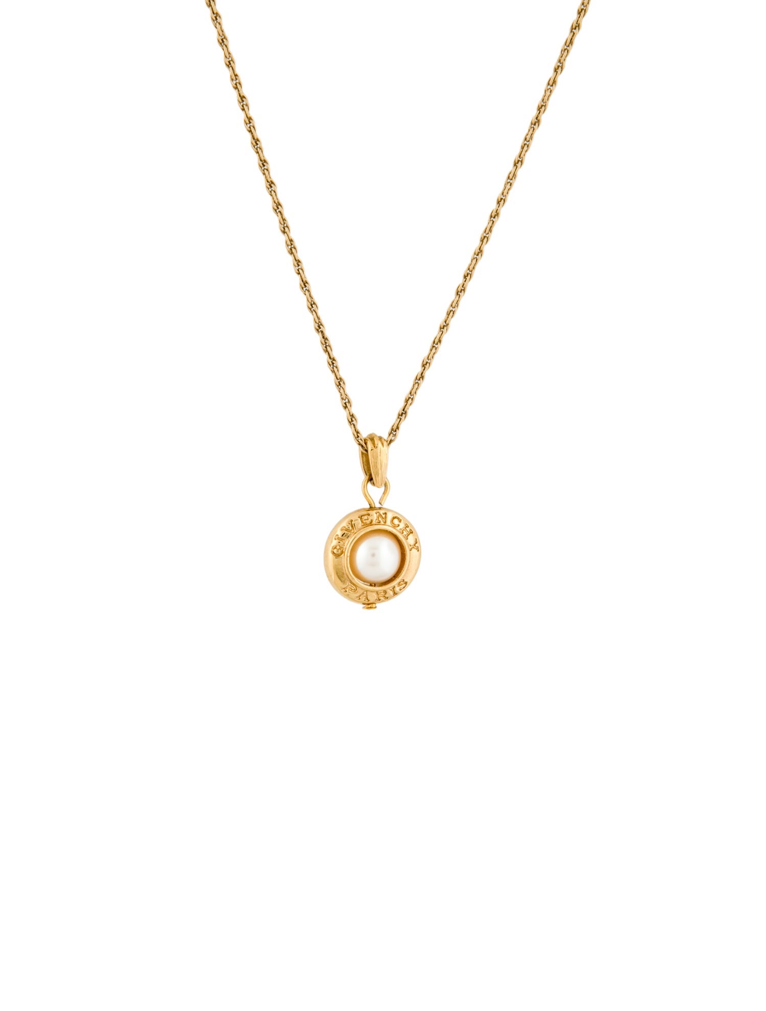Givenchy Vintage Faux Pearl Pendant Necklace