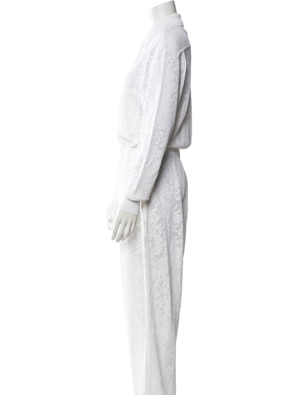 Givenchy Jumpsuit White Lace Pattern Lasercut Acc… - image 2