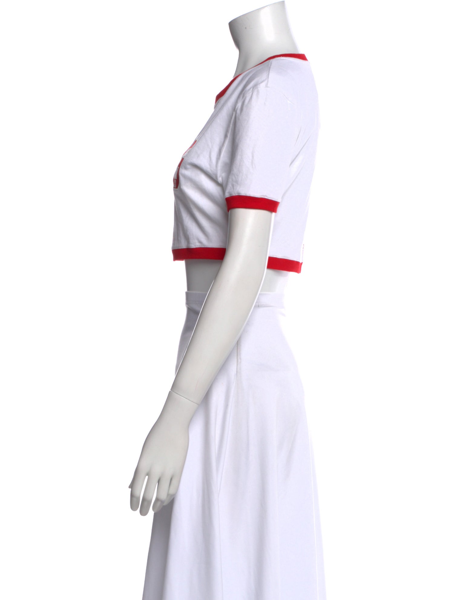 Givenchy Graphic Print Crew Neck Crop Top